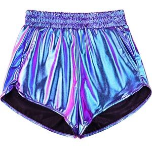 Holographic Blue and Purple Shorts